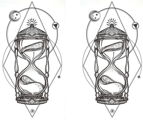 Doppel-Pack Temporary Tattoo Sanduhr-Tattoo Arm Tattoo Fake Tattoo XQ040