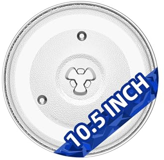 10.5 inch Glass Turntable for Microwave Hamilton Beach HB-P90D23, 252100500497, Emerson MP-P23, 10.5 Microwave Plate Replacement GE WB48X21336, 0.9 Cu Ft, RV 10 1/2 inch Removable Turntable