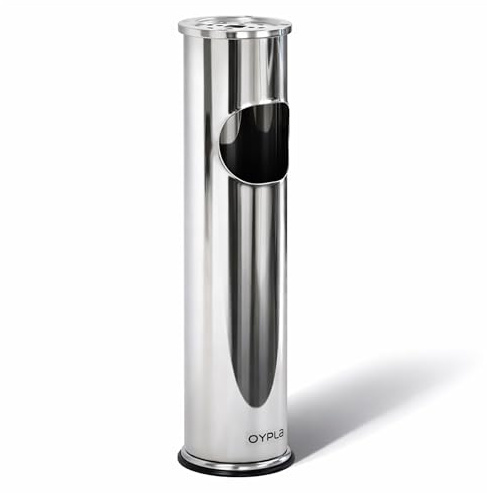 Oypla Free Standing Stainless Steel Ash Tray Cigarette Rubbish Bin