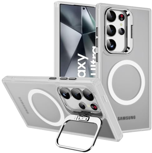 CoolGadget Magnetische Handyhülle für Samsung Galaxy S24 Ultra Transparent | Magnetisches Slim Case, kabelloses Laden, Soft Grip Oberfläche, kratzfest, federleicht