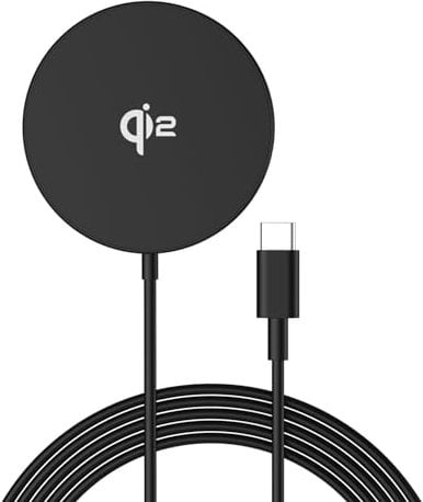 Lvcdodvd 15W Qi2 Wireless Charger 360° Powerful Magnetic Qi2 Magnetic Wireless Charger (Pad) Ultra-Fast Charging Compatible For iPhone 15/15 Pro/15 Plus/15 Pro Max/14/13/12 Series for iPhone & Android