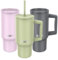 SHO XL Tumbler - Insulated Stainless Steel Reusable Water Bottle Iced Coffee Travel Mug with Handle, Straw Lid & Slider Lid - 900ml / 30 oz - Cold 24 Hours - Hot 12 Hours (Sage, 900ml)