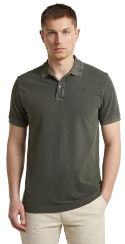 G-STAR Herren Dunda Overdyed Slim Poloshirt, Grau (Asfalt gd D11595-D756-B575), XL