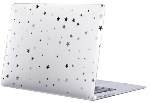 FFBOFFC Hülle Kompatibel mit MacBook Air 13 Zoll 2020 2019 2018 Freisetzung Modell A2337 A2179 A1932 mit Retina Display & Touch ID, Plastik Schutzhülle Schale Snap Case für Air 13,Sterne