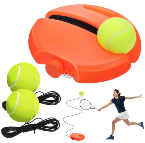 Milisten Orange Tennis Übungsgerät mit Elastischer Schnur für Anfänger