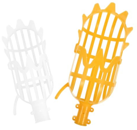 MINAOLULUS 2stücke Teiliges Obstpflücker Körben Praktisches Farmer-Werkzeug Für Äpfel Orangen Persimonen Geeignet Für Teleskopstiel Schnelles Pflücken Hängender Früchte