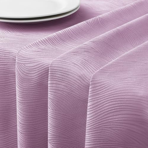 Softalker Purple Tablecloth Wipeable,Jacquard Table Cloths Wipe Clean 140x200 cm Rectangular,Water Resistant,Table Cloths Dining Table Cover Decorations Indoor Outdoor Garden Spring Summer,55x70 inch