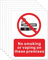 Confezione da 6 cartelli da 75 mm x 100 mm, con scritta No Smoking or Vaping, adesivi per locali con divieto di fumare o svapare, adesivi per vietato fumare, per lavoro domestico (dimensioni: 7,5 x