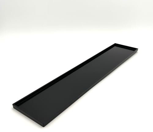 ABEL DESIGN, Vassoio per Pasticceria 60 x 10 x 1 cm, Espositore per Dolci e Finger Food, Vassoio Dolci, Poliuretano, Colore Nero, Made in Italy