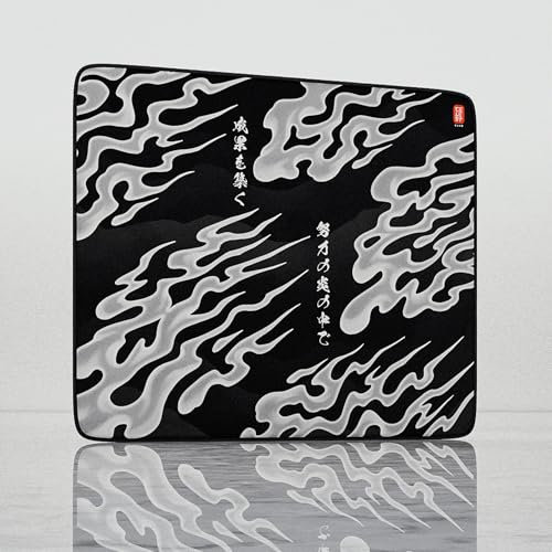 CelestClub Tapis de Souris Gaming JX2 - PROCONTROL - Soft - XL, Tapis de Souris Esport (Flamme Blanche)