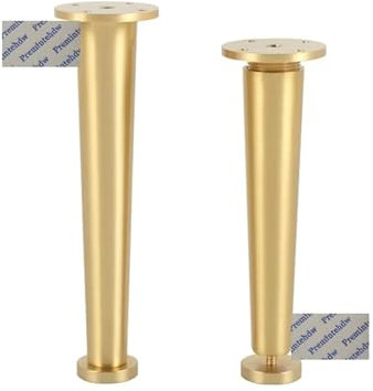 WENYOG Pieds de Meubles Pied Conique en Laiton avec Pieds de nivellement, 2 pièces, for canapé-lit, Meuble, Armoire Robuste Stable(H300MM)