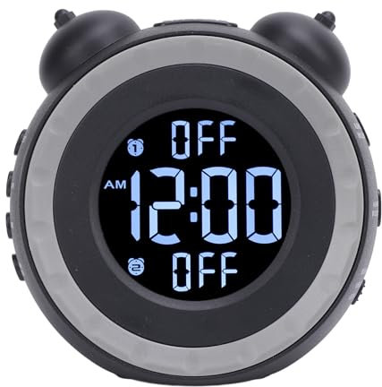 Super lauter Wecker für Langschläfer, 3 Weckmodi, Digitaluhr mit Bettrüttler, USB-Ladegerät, Vibrationswecker mit Einstellbarer Lautstärke für Kinder, Jugendliche und Erwachsene