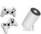 Game proyector 2in 1. Proyector con Juegos y mandos inalámbricos 16:9. Proyector portátil con Imagen HD, conectividad Total y diseño Compacto. Proyector con Juegos Retro Blanco