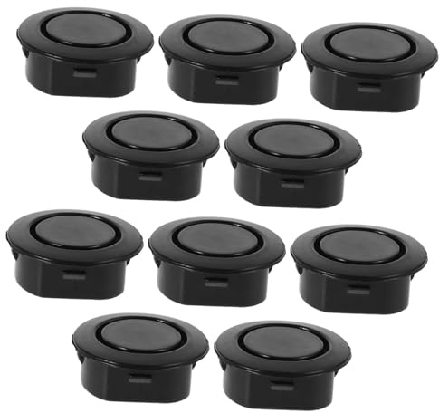 Abaodam Lot de 10 Caches De Radar De Recul Universels en Caoutchouc Noir pour Pare-Choc De Voiture