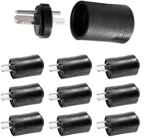 KUOQIY 10 Pièces Fiches de Haut-Parleur DIN 2 Broches, Connecteur de Câble Haut-Parleur HiFi 2 Broches avec Connexion à Souder, pour Haut-Parleurs