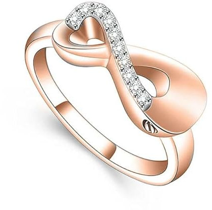 GMLRTOSPT Cremation Ring for Ashes for Women Memorial Keepsake Ashes Ring for Human Pet Ashes Holder-10-Rose Gold