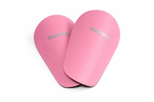 Fitness Store UK Mini-Fußball-Schienbeinschoner, stoßdämpfend, leicht, tragbar, Fußballtraining (Rosa, 8 x 5 cm)