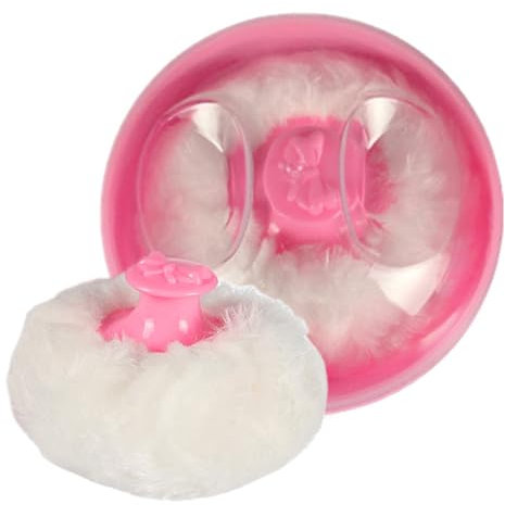 Contenitore per Cipria con Piumino - Scatola per Talco con Piumino per Bambini Dopo il Bagno - Organizzatore da Viaggio per Cura della Pelle in Caldo per Routine Notturna e Giornaliera