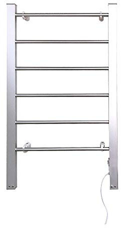 LYMGRZ Electric Towel Warmer Freestanding & Wall-Mounted Design 6-Bar Heated Towel Rack with Built-in Thermostat Bathroom Towel Dryer for Ultimate Comfort