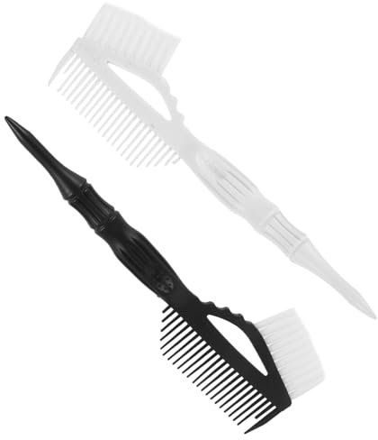 HONITANO 2 Stück-pack Haarfärbepinsel aus Kunststoff Resistent gegen Verformung für Strähnchen und Highlighting für Zuhause und Friseursalon