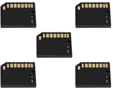 chenyang 5 PACK Micro SD zu SD Speicherkarten Mini Adapter, kompatibel mit 13/15 Zoll MacBook Air/Pro/Retina, Schwarz, 23x24mm