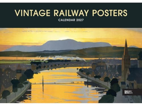 Carousel Worldwide Vintage Railway Posters 2027 Wall Calendar, A4 Format, 12-Month Monthly Calendar, Full-Color Vintage Railway Artwork