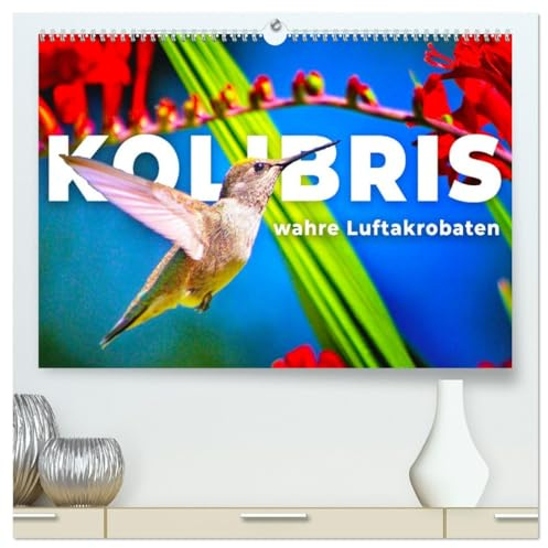 Kolibris - wahre Luftakrobaten (hochwertiger Premium Wandkalender 2026 DIN A2 quer), Kunstdruck in Hochglanz: Klein aber oho. (CALVENDO Tiere)