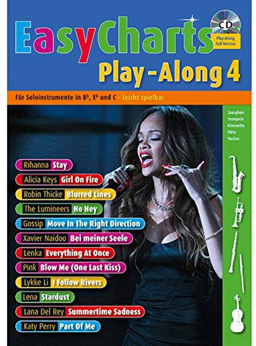Easy Charts Play-Along: Die größten Hits spielerisch leicht gesetzt. Band 4. C/Eb/Bb-Instrument. Spielbuch.