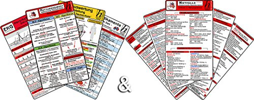 Medizinische Taschenkarten Rettungsdienst + Notfälle kompakt (2in1 Karten-Set)