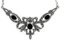 Bohemian Mittelalter-Collier ALADRIA 45 cm Trachtenschmuck Onyx Vintage 925 Sterlingsilber