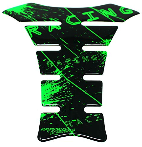 Gel Neon Tankpad Motorrad 3D Glanz Universal Tankaufkleber Tankschutz Lackschutz Aufkleber Pad MR004 (Neon Grün)