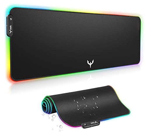 Blade Hawks Gaming Mauspad, RGB Mousepad mit 9 Beleuchtungs Modi, 800 x 300 mm Größere USB Gaming Mau Mat für Computer