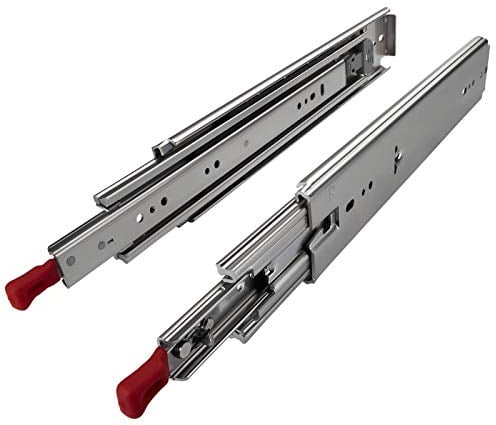 Junker 1 Paar Schwerlastauszüge KV1-250-H76-L965-LC 965 mm (38) mit Lock-in/out Einrastfunktion Schubladenauszug belastbar bis 250 Kg