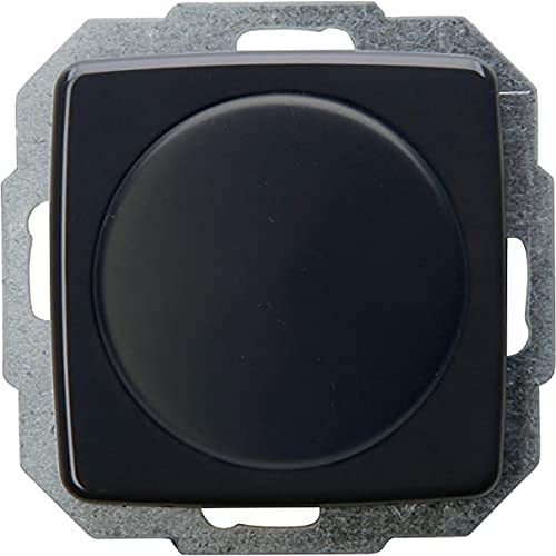 Kopp Rivo anthrazit, Universal-Dimmer mit Druck-Wechsel-Schalter für LED, Phasenan- und Phasenabschnitt, LED 3-100 Watt, Glühlampen 10-250 Watt, 846115089