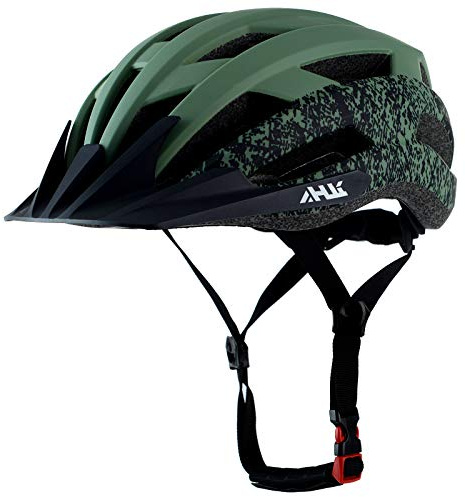 Youth Kids Road Bike Helmet, Lightweight and Adjustable Boys Girls Bicycle Helmet for Teen Age 8-10-12-14 Years, Cycling Helmet with 2 Detachable Visor (Matte Dark-Green, M)