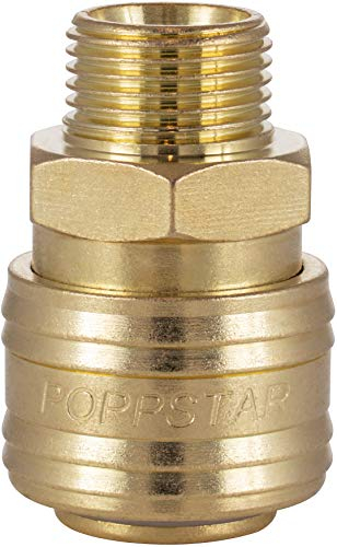 Poppstar Attacco Rapido per Aria Compressa DN 7,2 con Filettatura Esterna da 3/8 Pollici