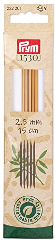Prym 222201 Strumpfstricknadeln Prym 1530, 15 cm, 2,5 mm, Holzfarben