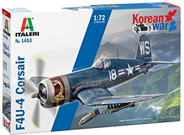 Italeri 1453 1:72 US F-4F Corsair Korean War - Modellbau, Bausatz, Standmodellbau, Basteln, Hobby, Kleben, Plastikbausatz, detailgetreu, Mehrfarbig