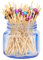 Cocktailstäbchen aus Holz Cocktailspieße Cocktail Pick 100pcs Bunte Bambus Zahnstocher für Party Geschenk Fasching Geburtstag Party