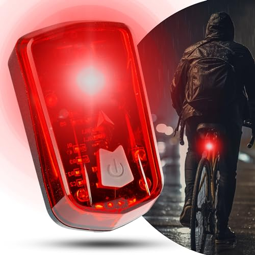 VELMIA Fahrrad Rücklicht mit 5h Akkulaufzeit I Werkzeugfreie Montag I 200m Reichweite und StVZO Zugelassen I Einfach per USB C aufladbar, Fahrrad rücklicht blinkend, Fahrrad rücklicht led