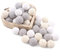 Promise Babe 20mm 10 PC Erwachsene Bunt Grau Beige Runde Gehäkelt Holzperlen mit Loch zum Auffädeln, Handgefertigt Holzkugeln DIY Schmuck Halskette Armband Selber Machen Basteln Crocheted Wooden Beads