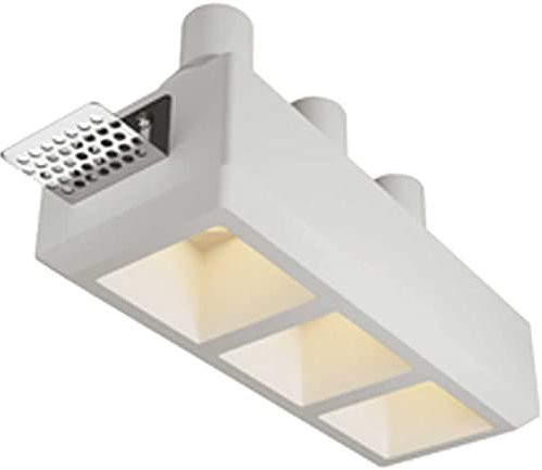LEGZIT Faretto in Gesso Quadrato in Gesso per faretto da Incasso a soffitto con deflettore per Soggiorno,corridoio del corridoio
