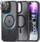 Mootobo Super Magnetic Designed for iPhone 14 Pro Case, Compatible with MagSafe Accessories, Smooth Back Grippy Edge Military Grade Protective Slim Case for iPhone 14 Pro 6.1 inch - Black