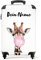 NoBoringSuitcases.com® Koffer personalisiert, Kinder Koffer- 55x40x20cm Handgepäck Trolley, Kindergepäck - Kinder Handy- Giraffe mit Kaugummi - Leicht - Koffer mit Namen Initialen