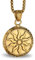 bahamut Greek Jewellery Sun Star Amulets Pendant Necklace for Men Vintage Protective Jewelry,Lucky Charm with Chain (Gold sun)