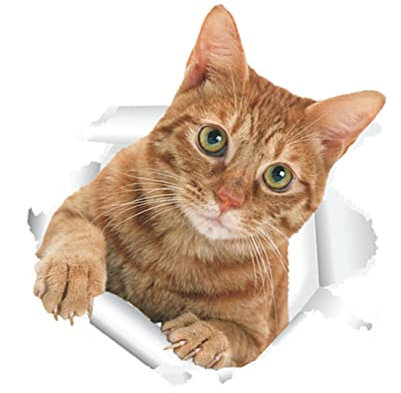 Removable Cat Toilet Seat Wall Sticker Art PVC Bathroom Decorations Decals Cute Cat Stickers Home Decor Nursery Toilet Lid Decor
