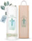 AMARI ® Konfirmationskerze personalisiert Kreuz Symbol (002.09.01) 25/8 cm- Kerze Konfirmation - Konfirmationskerze mit Namen und Datum - Konfirmation Kerze personalisiert Mädchen Junge