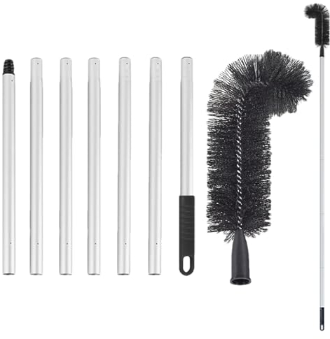 Nettoyeur de gouttière rétractable, brosse de nettoyage de gouttière, outil de nettoyage extensible, outil de nettoyage de gouttière de toit, outil de nettoyage de gouttière de toit, pour enlever