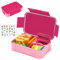 Bugucat Brotdose Kinder mit Fächern, 900ml Bento Box Kinder, Auslaufsicher Lunchbox, Brotbox für Kinder Erwachsene Kindergarten Schule Ausflüge, Mikrowelle/Spülmaschinenfest (Rot)