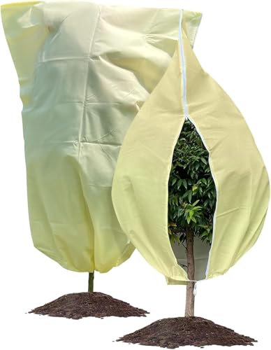 Tela no tejida para plantas, 100 x 80 cm, 80 g/m², protección para plantas, protección invernal para plantas, tela anticongelante para plantas, evita insectos, nieve y frío